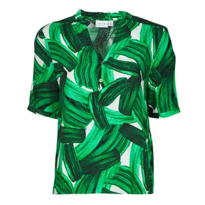 Vila VIZUGINA women's Blouse in Green