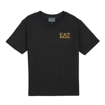 Emporio Armani EA7 CORE ID TSHIRT boys's Children's T shirt in Black