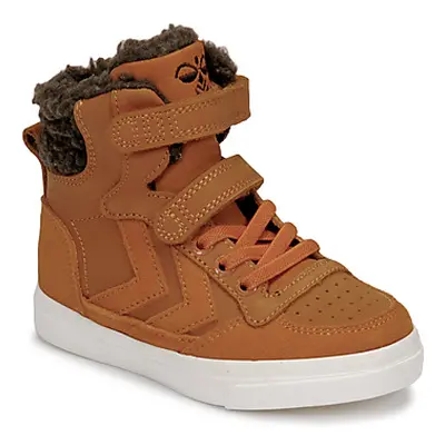 Hummel STADIL WINTER HIGH JR boys's Children's Shoes (High-top Trainers) in Brown