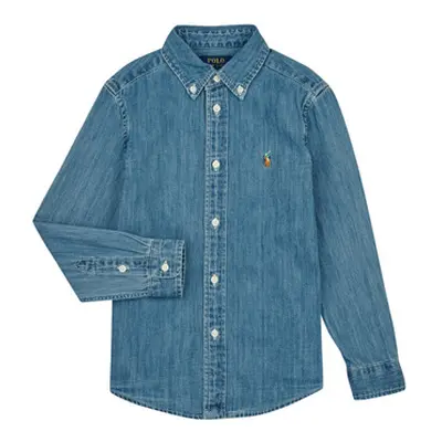 Polo Ralph Lauren LS BD-TOPS-SHIRT boys's Children's Long sleeved Shirt in Blue