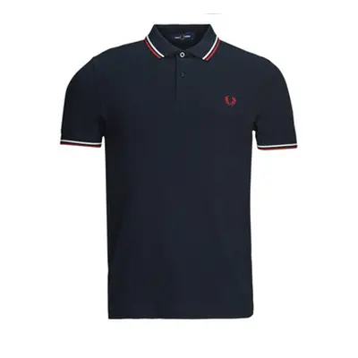 Fred Perry TWIN TIPPED FRED PERRY SHIRT men's Polo shirt in Blue