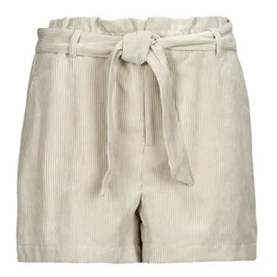 Only ONLVIOLA HW PB BELT CORD SHORTS TLR women's Shorts in Beige