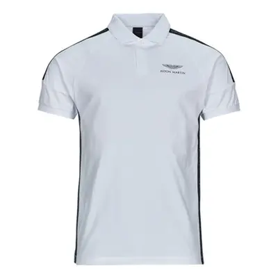 Hackett ASTON MARTIN BY HACKETT AMR MESH TAPE men's Polo shirt in White