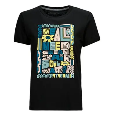 Patagonia W'S WE ALL NEED RINGER RESPONSIBILI-TEE women's T shirt in Black