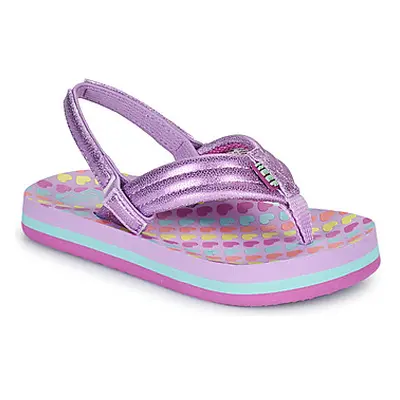 Reef Little Ahi girls's Children's Flip flops / Sandals in Purple