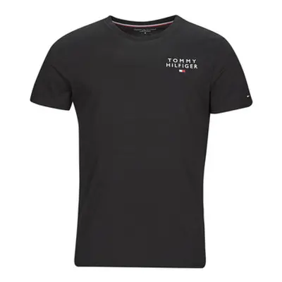 Tommy Hilfiger CN SS TEE LOGO men's T shirt in Black