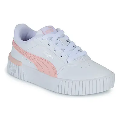 Puma PS CARINA 20 girls's Children's Shoes (Trainers) in White