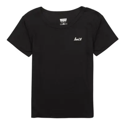 Levis LVG HER FAVORITE TEE girls's Children's T shirt in Black