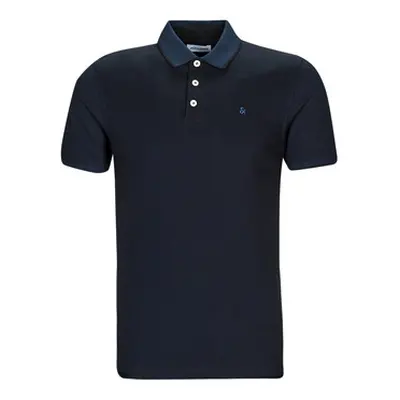 Jack & Jones JJEPAULOS POLO SS men's Polo shirt in Marine