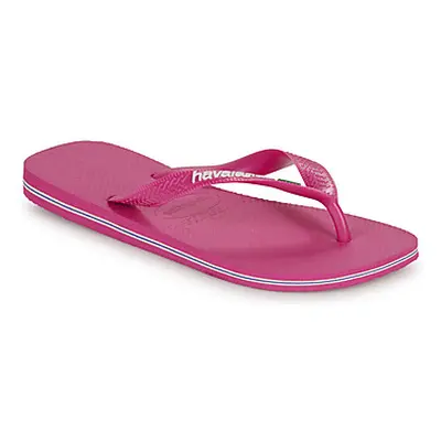 Havaianas BRASIL LOGO women's Flip flops / Sandals (Shoes) in Pink