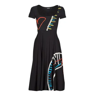 Desigual VEST_LISA women's Long Dress in Black