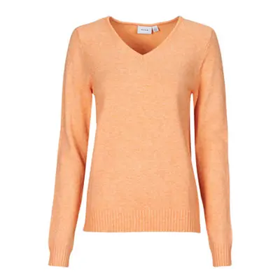 Vila VIRIL V NECK women's Sweater in Orange