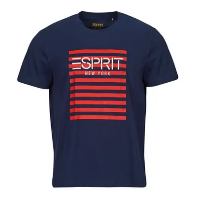 Esprit OCS LOGO STRIPE men's T shirt in Marine