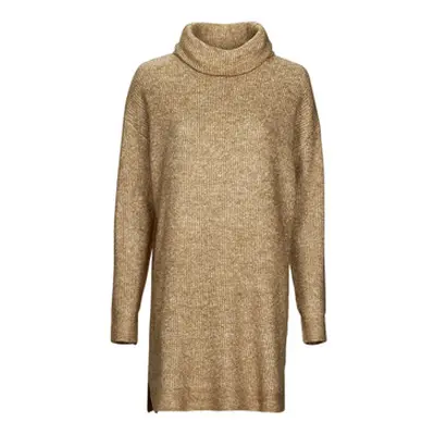 Vila VICILIA ROLLNECK L/S KNIT TUNIC/SU women's Dress in Beige