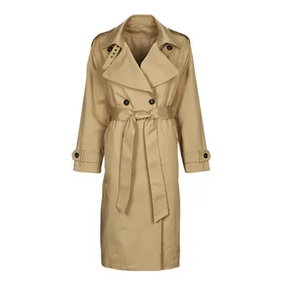 Betty London ELDORADO women's Trench Coat in Beige