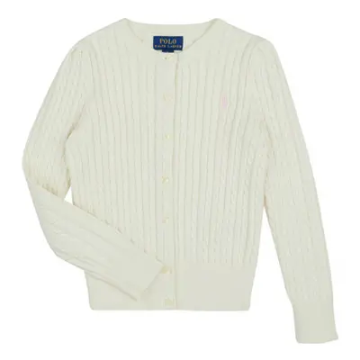 Polo Ralph Lauren MINI CABLE-TOPS-SWEATER girls's in White