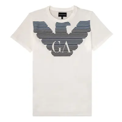 Emporio Armani 6H4TQ7-1J00Z-0101 boys's Children's T shirt in White