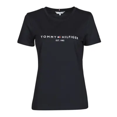 Tommy Hilfiger HERITAGE HILFIGER CNK RG TEE women's T shirt in Blue