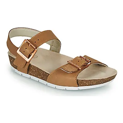 Clarks RIVER SAND K girls's Children's Sandals in Brown