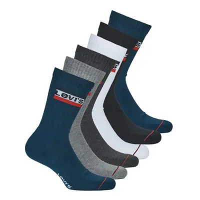 Levis REGULAR CUT SPORT LOGO X6 women's Sports socks in Multicolour