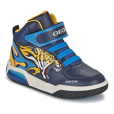 Geox J INEK BOY C boys's Children's Shoes (High-top Trainers) in Marine