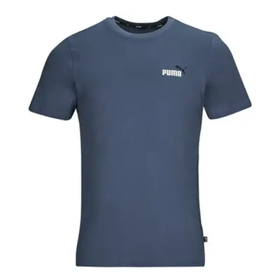 Puma ESS 2 COL SMALL LOGO TEE men's T shirt in Marine