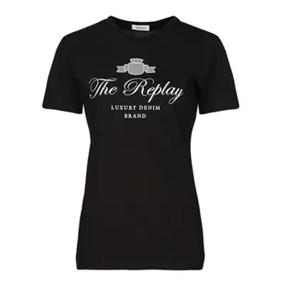 Replay W3572A women's T shirt in Black