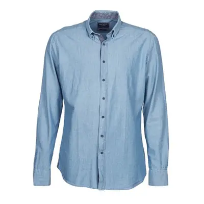 Hackett RILEY men's Long sleeved Shirt in Blue