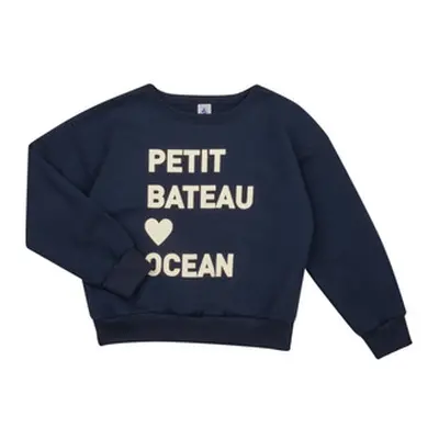 Petit Bateau FONDANT boys's Children's sweatshirt in Marine