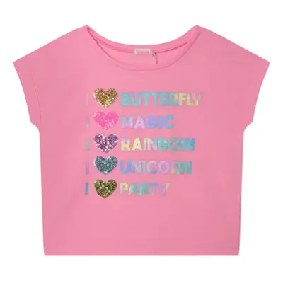 Billieblush U15B48-462 girls's Children's T shirt in Pink