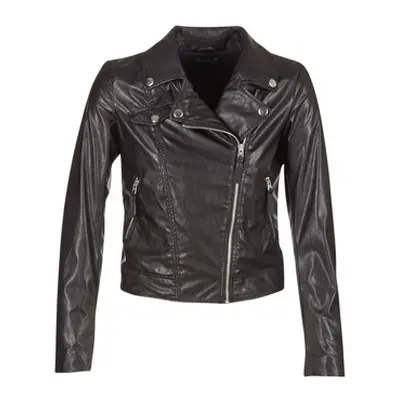 Benetton FAJOLI women's Leather jacket in Black