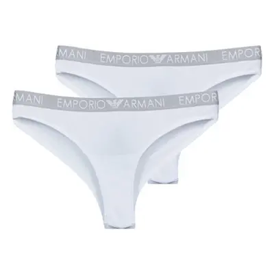 Emporio Armani BI-PACK BRAZILIAN BRIEF PACK X2 women's Knickers/panties in White