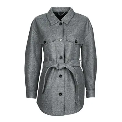 Only ONLEMMA FREJA SHACKET OTW women's Coat in Grey