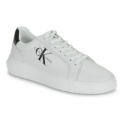 Calvin Klein Jeans CHUNKY CUPSOLE MONO LTH men's Shoes (Trainers) in White