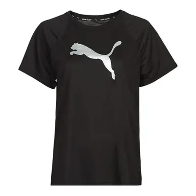 Puma EVOSTRIPE TEE women's T shirt in Black