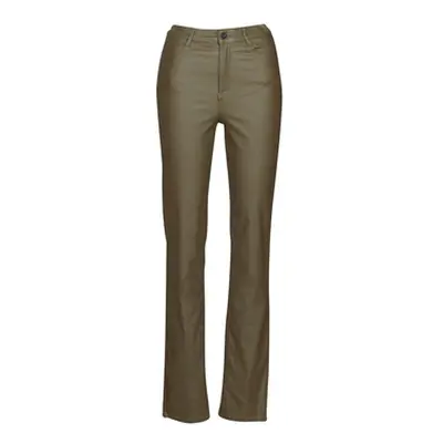 Vila VICOMMIT COATED HW STRAIGHT PANT women's Skinny Jeans in Brown