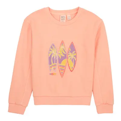 Roxy OH HAPPY DAY B girls's Children's Sweatshirt in Orange