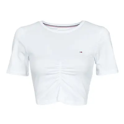 Tommy Jeans TJW CROP RUCHE TOP women's Blouse in White