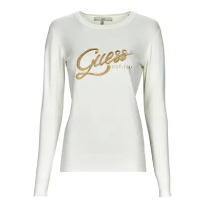 Guess LS EDIE RN TONAL LOGO SWTR women's Sweatshirt in White