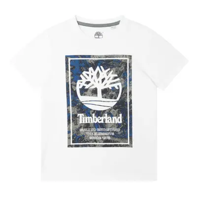 Timberland T25T79-10P boys's Children's T shirt in White