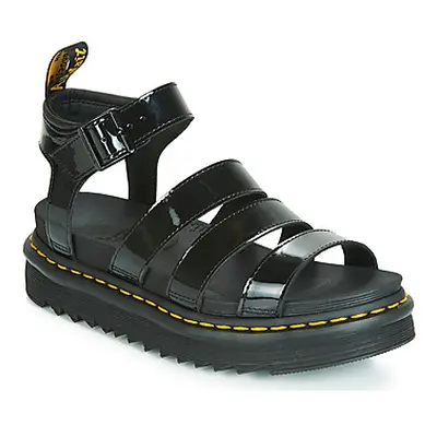 Dr. Martens BLAIRE BLACK PATENT LAMPER women's Sandals in Black