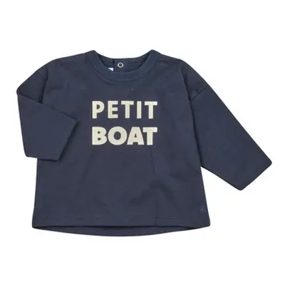 Petit Bateau LUNE girls's Children's Sweatshirt in Marine