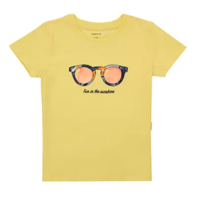 Name it NMFFISUMMER girls's Children's T shirt in Yellow