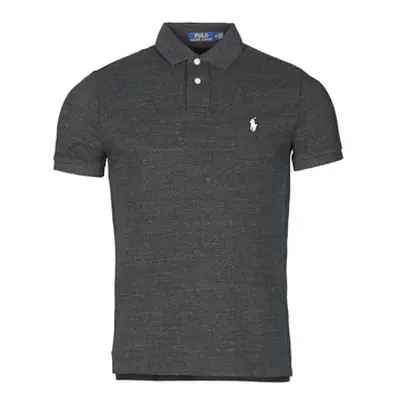 Polo Ralph Lauren POLO AJUSTE DROIT EN COTON BASIC MESH LOGO PONY PLAYER men's Polo shirt in Bla