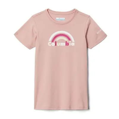 Columbia MISSION LAKE SS GRAPHIC SHIRT girls's Children's T shirt in Pink