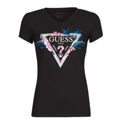 Guess SS VN KATHE TEE women's T shirt in Black