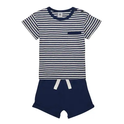 Petit Bateau FEUILLAGE girls's Sets & Outfits in Marine