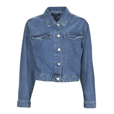 Pieces PCTESSIE LS DNM JACKET MB873 women's Denim jacket in Blue