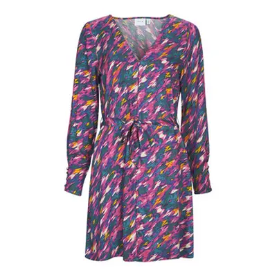 Vila VIANIA women's Dress in Multicolour