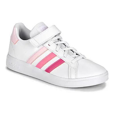 Adidas GRAND COURT 2.0 EL K girls's Children's Shoes (Trainers) in White